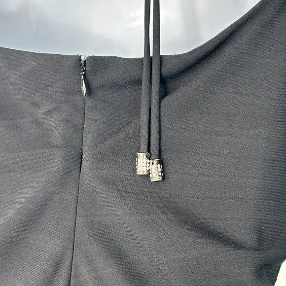 BCBGMAXAZRIA Black Dress |  Size M | Vintage | Made in USA Y2K - Picture 5 of 11